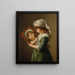 Julie Le Brun se regardant dans un miroir - Elisabeth Louise Vigée Le Brun — gerahmtes Bild an der Wand