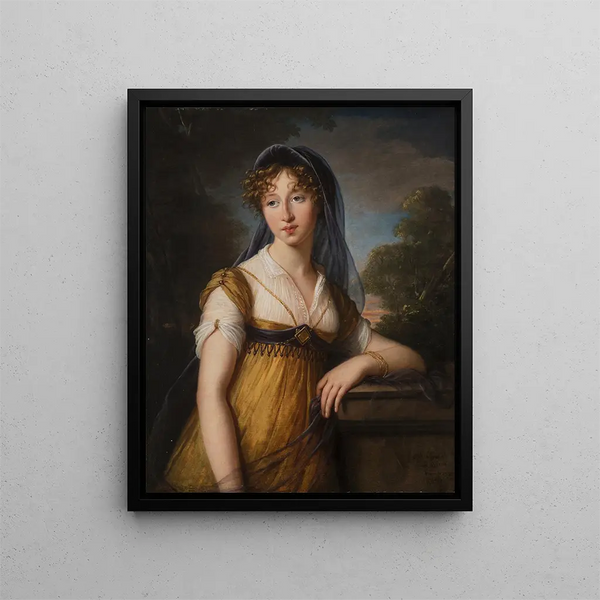 Portrait einer Frau - Elisabeth Louise Vigée Le Brun — gerahmtes Bild an der Wand