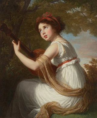 Elisabeth Louise Vige Le Brun - Portrait of the artists daughter JeanneJulieLouise Le Brun 17801819 playing a guitar.webp