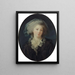 Porträt mutmaßlich von Charlotte Françoise Bergeret de Norinval - Elisabeth Louise Vigée Le Brun — gerahmtes Bild an der Wand