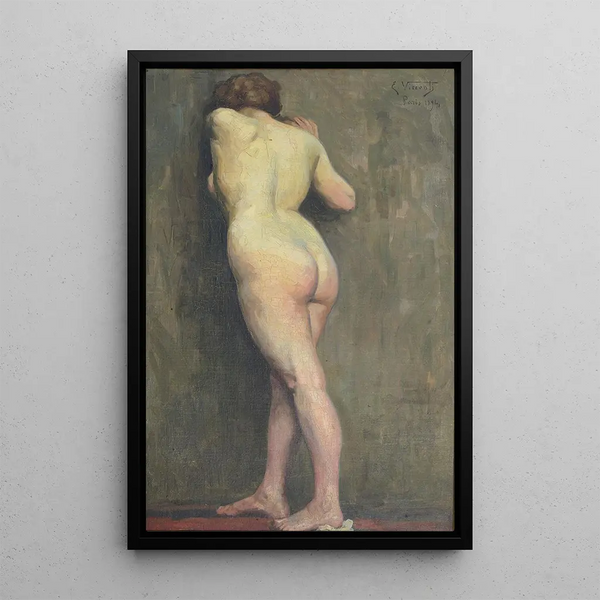 Nacktes weibliches Rückenbild - Eliseu Visconti — gerahmtes Bild an der Wand