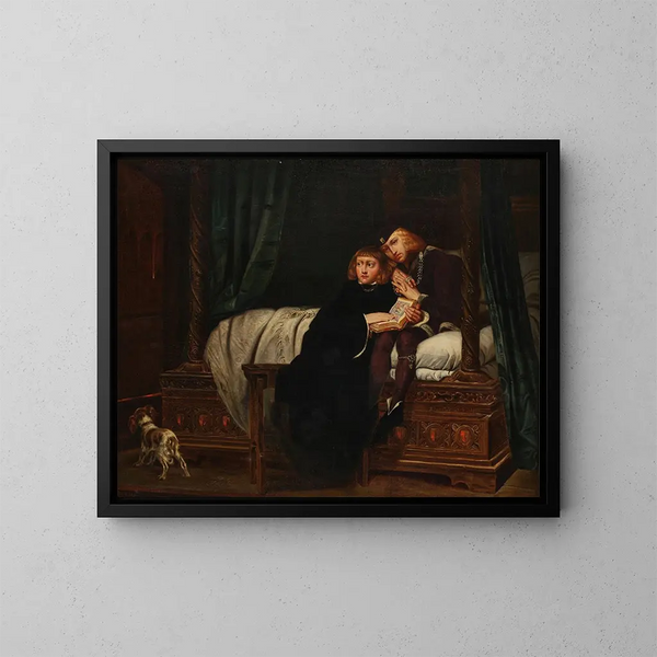 Das Prinz von Galles Edward und der Herzog von York Richard im Tower of London - Elizabeth Jane Gardner Bouguereau — gerahmtes Bild an der Wand