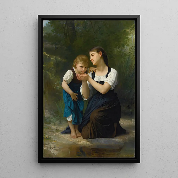 La Coupe improvisée - Elizabeth Jane Gardner Bouguereau — gerahmtes Bild an der Wand