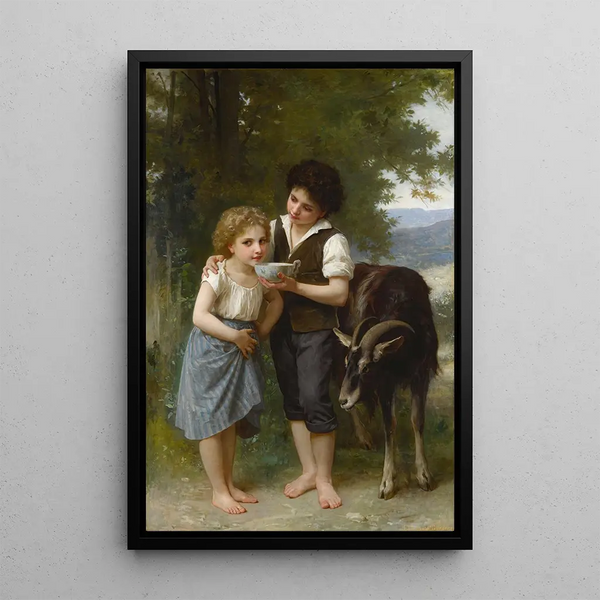 Die drei Freunde - Elizabeth Jane Gardner Bouguereau — gerahmtes Bild an der Wand