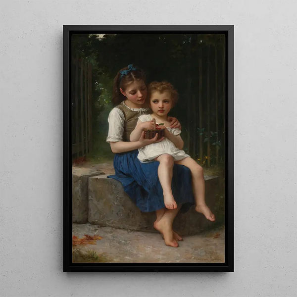 La Petite Mère - Elizabeth Jane Gardner Bouguereau — gerahmtes Bild an der Wand