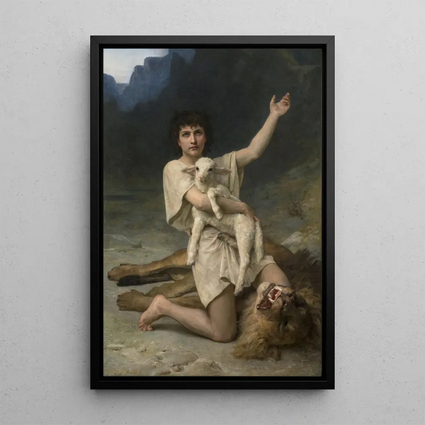 Der Hirte David - Elizabeth Jane Gardner Bouguereau — gerahmtes Bild an der Wand