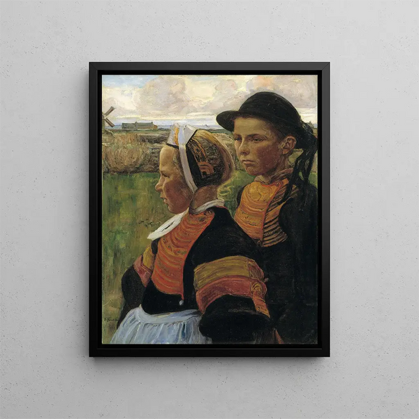 Der Bruder und die Schwester Penmarch - Elizabeth Nourse — gerahmtes Bild an der Wand
