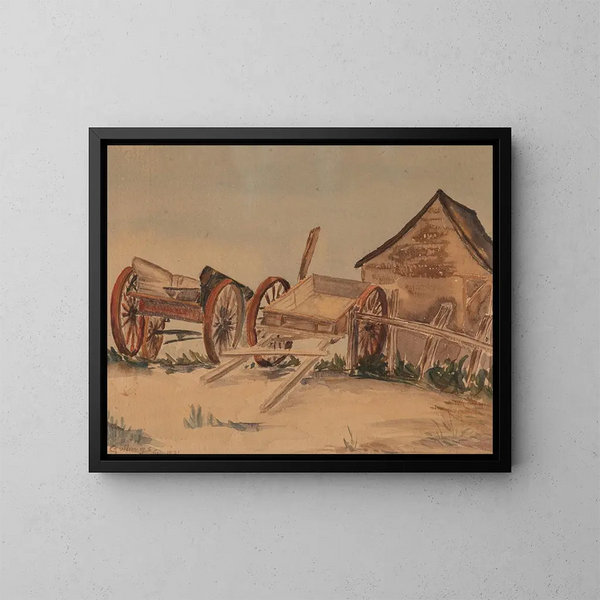 Wagons - Elling William Gollings — gerahmtes Bild an der Wand