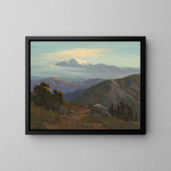 Vue de montagne - Elmer Wachtel — gerahmtes Bild an der Wand