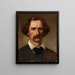 Portrait des Malers Carl Friedrich Lessing - Emanuel Gottlieb Leutze — gerahmtes Bild an der Wand
