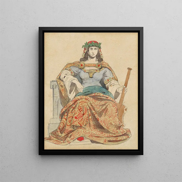 Göttliche weibliche - Emanuel Gottlieb Leutze — gerahmtes Bild an der Wand