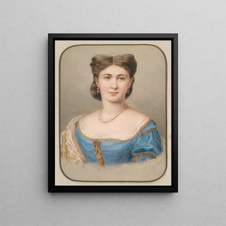 Emanuel Thomas Peter - Bildnis einer Dame in blauem Seidenkleid.webp