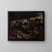 Der neue Fischmarkt in Amsterdam - Emanuel de Witte — gerahmtes Bild an der Wand
