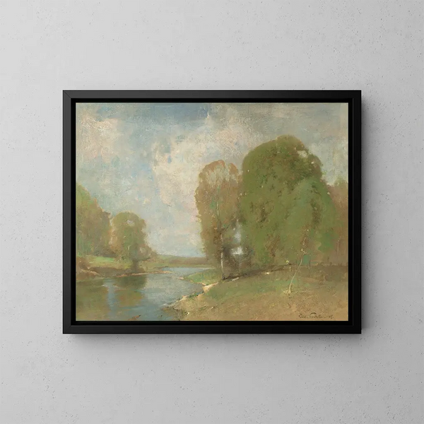 Prairie de la Fontaine - Emil Carlsen — gerahmtes Bild an der Wand