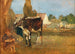 Tierstudie Landschaft mit Bauernhof Kühen und Bäuerin - Emil Jakob Schindler — Ansicht des Kunstwerks