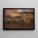 Landschaft eines Dorfes mit Schafen - Emil Jakob Schindler — gerahmtes Bild an der Wand