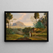 Ansicht der Bucht von Palermo mit dem Monte Pellegrino - Emil Ludwig Lühr — gerahmtes Bild an der Wand