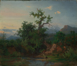Bergsee mit Storch - Emil Lugo — Ansicht des Kunstwerks