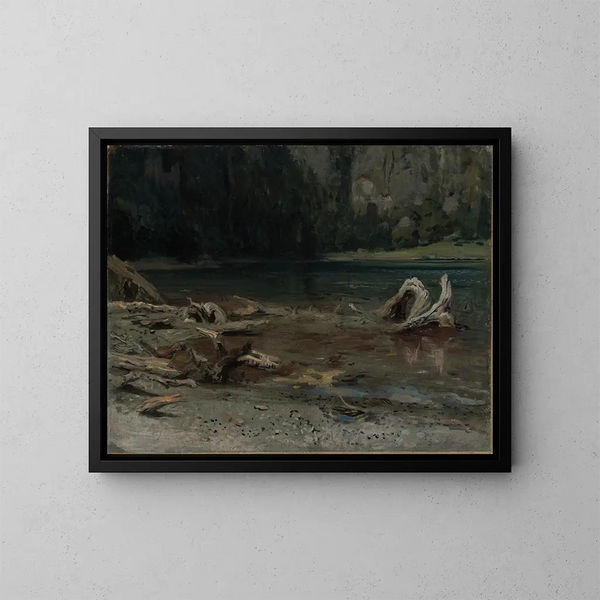 Der See des Tals - Emil Lugo — gerahmtes Bild an der Wand