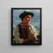 Mädchen in traditioneller Tracht in einer Alpenlandschaft - Emil Rau — gerahmtes Bild an der Wand