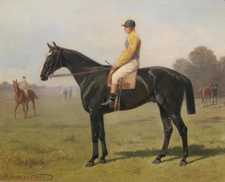 Pferd mit Jockey - Emil Volkers — Ansicht des Kunstwerks