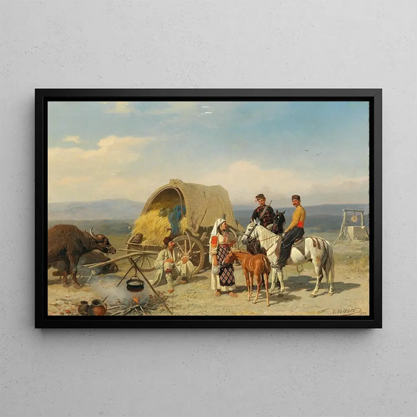 Emil Volkers - Romanian Peasants with Patrol.webp