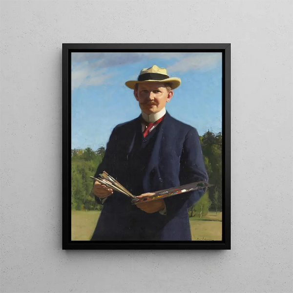 Selbstporträt - Emil Stermann — gerahmtes Bild an der Wand