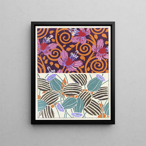 Vorschläge für Stoffe und Teppiche Pl. 02 - Émile-Allain Séguy — gerahmtes Bild an der Wand
