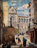 Notre-Dame Ansicht von der Hôtel Colbert Straße - Émile Antoine Guillier — Ansicht des Kunstwerks