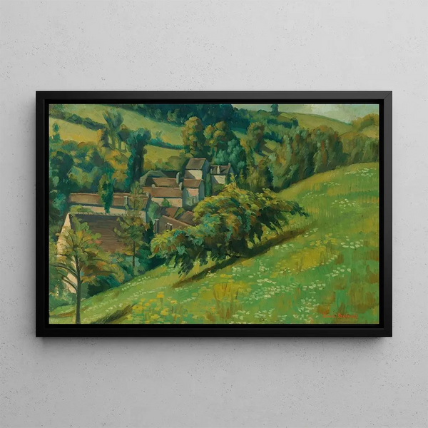 Ansicht von Molosmes - Émile Bernard — gerahmtes Bild an der Wand