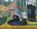 Frauen aus der Bretagne mit Regenschirmen - Émile Bernard — Ansicht des Kunstwerks
