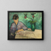 Junge Frau liest im Kimono - Émile Bernard — gerahmtes Bild an der Wand