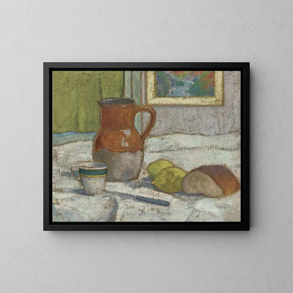 Stillleben mit Krug und Tasse - Émile Bernard — gerahmtes Bild an der Wand