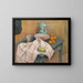 Stillleben mit Krug und Früchten auf einer ausgebreiteten Serviette - Émile Bernard — gerahmtes Bild an der Wand