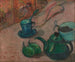 Stillleben mit Teekanne, Tasse und Früchten - Émile Bernard — Ansicht des Kunstwerks