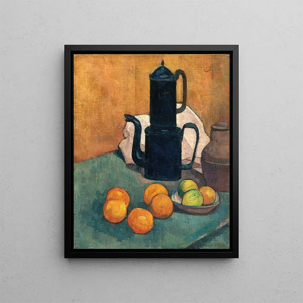 Die blaue Kaffeekanne - Émile Bernard — gerahmtes Bild an der Wand