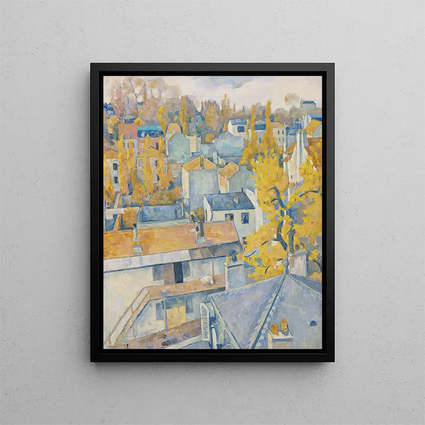 Blick auf die Dächer - Émile Bernard — gerahmtes Bild an der Wand
