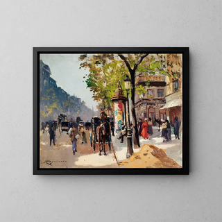 Der Boulevard der Italiener - Émile Cagniart — gerahmtes Bild an der Wand