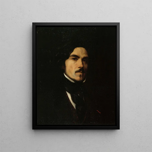 Portrait Eugène Delacroix 1798-1863 Maler - Émile Champmartin — gerahmtes Bild an der Wand