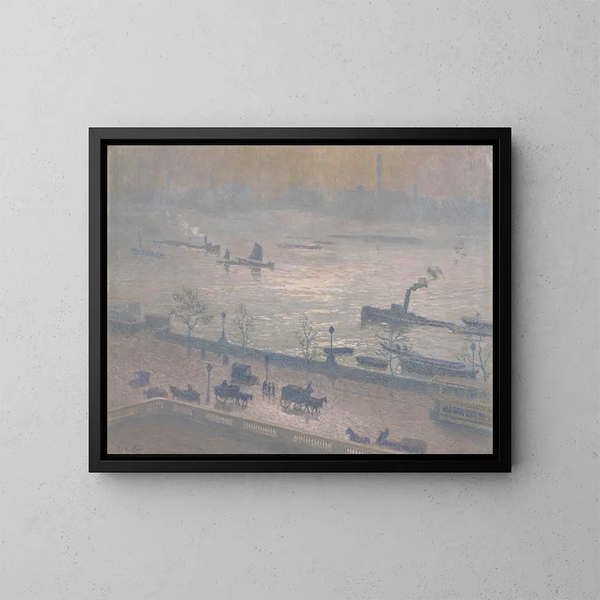 Reflexion matinale sur la Tamise à Londres - Émile Claus — gerahmtes Bild an der Wand
