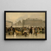 Der Markt vor dem Theater in Antwerpen - Émile Claus — gerahmtes Bild an der Wand