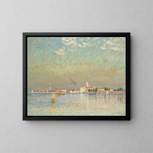 Vue de Murano, Venise - Émile Claus — gerahmtes Bild an der Wand