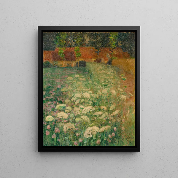 Blumen der Karotten Wildkarotten - Émile Claus — gerahmtes Bild an der Wand