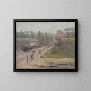 Die Tür von Asnières - Émile Lafont — gerahmtes Bild an der Wand