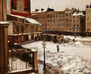 Die Place Pigalle unter Schnee - Émile Louis Mathon — Ansicht des Kunstwerks