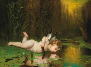 Cupid und sein eigenes Spiegelbild - Émile Meyer — Ansicht des Kunstwerks