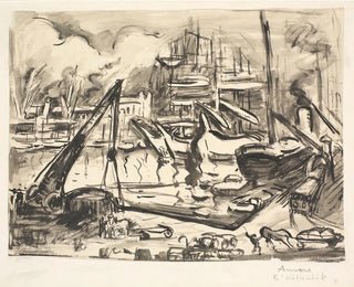 Bassin portuaire de Kattendick à Anvers - Émile Othon Friesz — Ansicht des Kunstwerks