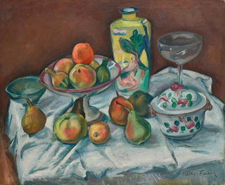 Das Tisch nach dem Abendessen oder Stillleben mit grünem Vase - Émile Othon Friesz — Ansicht des Kunstwerks
