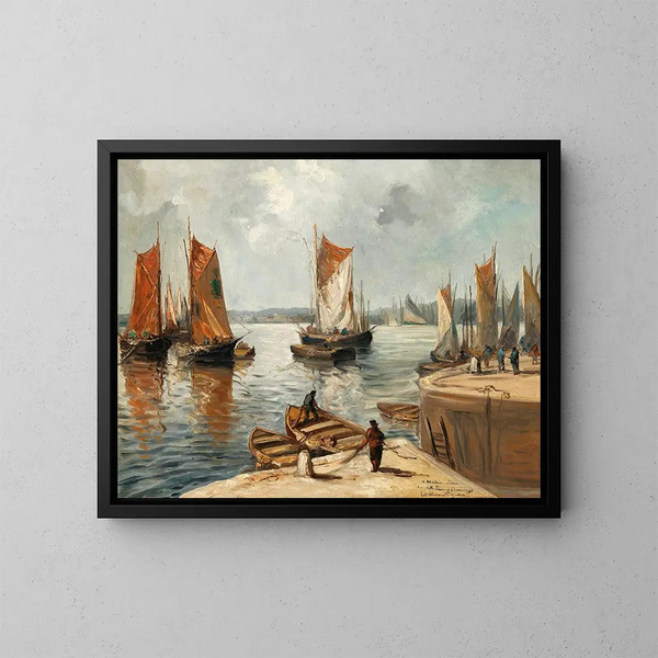 Port normand - Émile Othon Friesz — gerahmtes Bild an der Wand