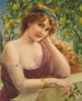Mädchen am Zitronenbaum - Émile Vernon — Ansicht des Kunstwerks